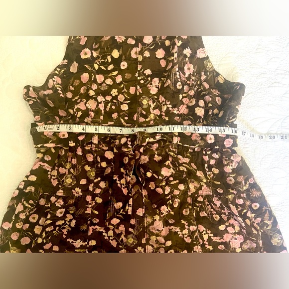 NWT Free People Brown Floral Mini Jumper Dress. Size 12. - Picture 7 of 7